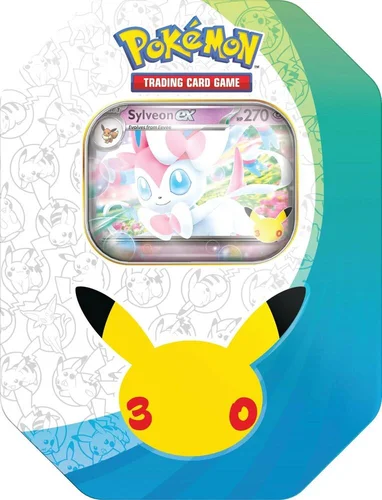 Pokémon TCG 30th Celebration Sylveon ex tin